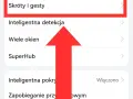 Ustawienia telefonu: "Skróty i gesty" to miejsce, gdzie znajdziesz informacje, jak zrobić screena na telefonie.