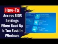 Jak wejść do BIOS/UEFI w Windows 10? Rozwiąż problem Fast Startup