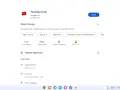 Ekran Chrome OS z aplikacją YouTube Kids. Dostępne kategorie wiekowe: do 5 lat, 6-8 lat, 9-12 lat. Aplikacja ma 4.2 gwiazdki i 100M+ pobrań.