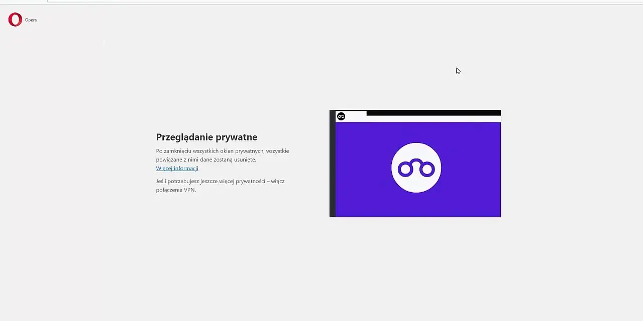 Opera GX: Tryb prywatny (incognito) jak włączyć i co daje?