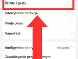 Ustawienia telefonu: "Skróty i gesty" to miejsce, gdzie znajdziesz informacje, jak zrobić screena na telefonie.