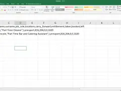 Dane w pliku csv zawierają informacje o użytkownikach, ich rolach i lokalizacjach.