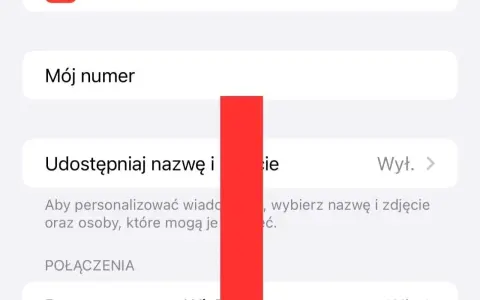 Ustawienia telefonu: "Ogłaszaj połączenia" ustawione na "Nigdy". Możesz tu też sprawdzić "Mój numer" i dowiedzieć się, jak zastrzec numer.