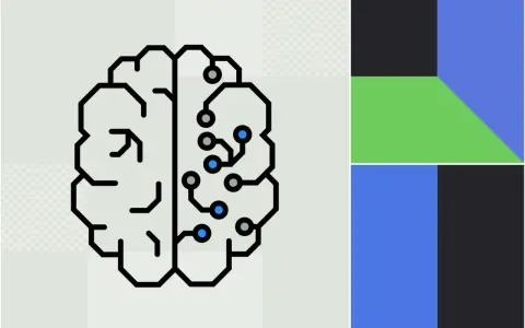 Grafika przedstawia schemat mózgu z elementami obwodów drukowanych, symbolizujący sztuczną inteligencję i test Turinga.