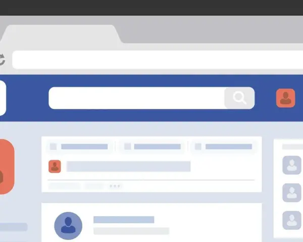 Ilustracja interfejsu Facebooka, pokazująca jak usunąć zdjęcie profilowe na FB. Widoczny pasek wyszukiwania i ikony użytkowników.