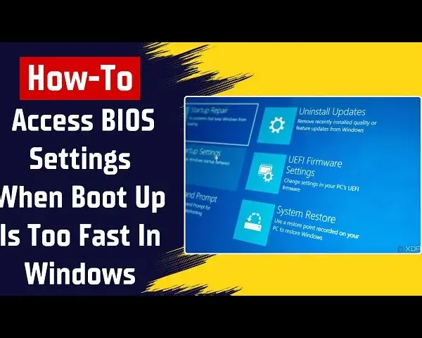 Jak wejść do BIOS/UEFI w Windows 10? Rozwiąż problem Fast Startup