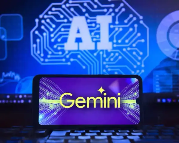 Na ekranie telefonu widnieje logo Gemini, symbolizujące rozwój sztucznej inteligencji. To właśnie gemini co to jest, czyli zaawansowany model AI.
