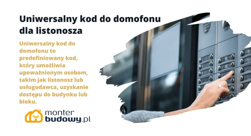 Dłoń naciska przycisk domofonu.