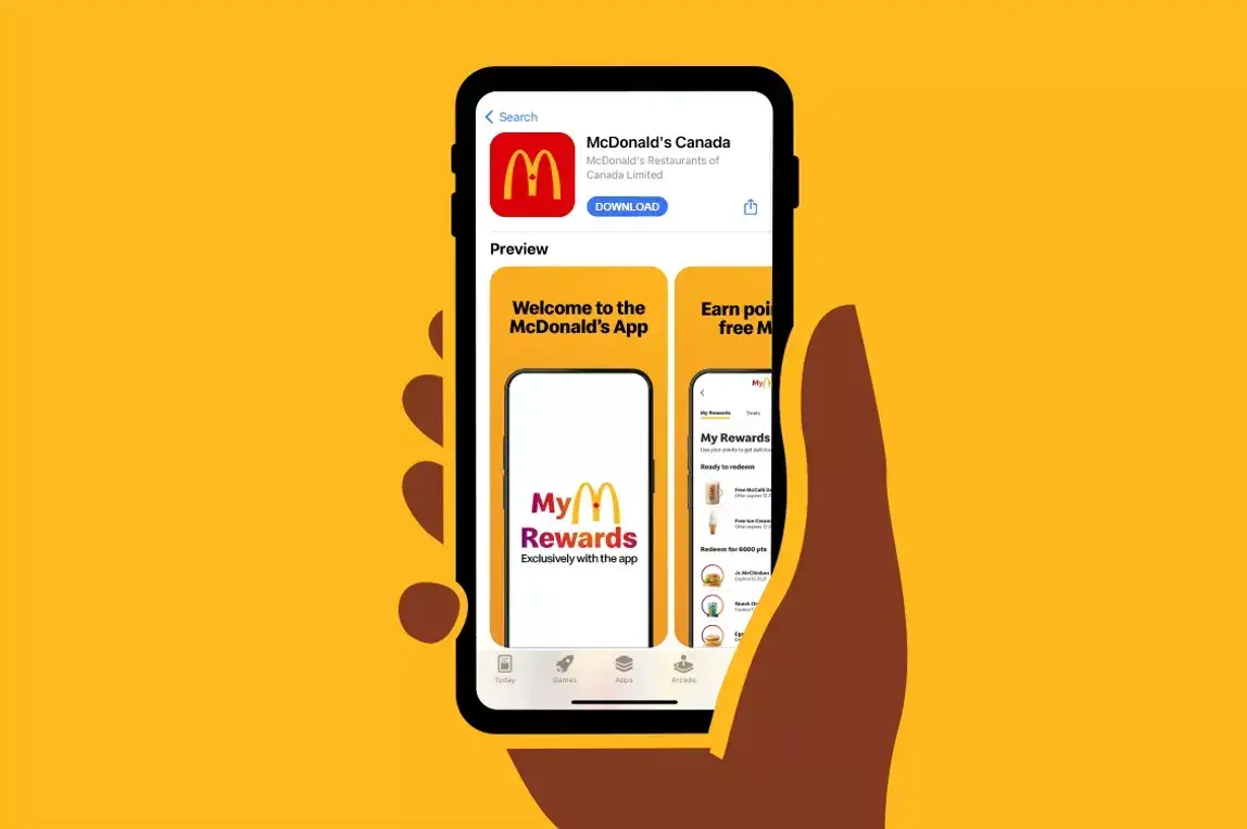 Aplikacja McDonald's ikona i ekran główny