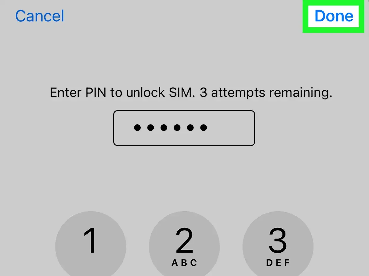 Ekran blokady SIM iPhone. Wpisz PIN, aby odblokować kartę SIM. Pozostały 3 próby. Jak odblokować iPhone.