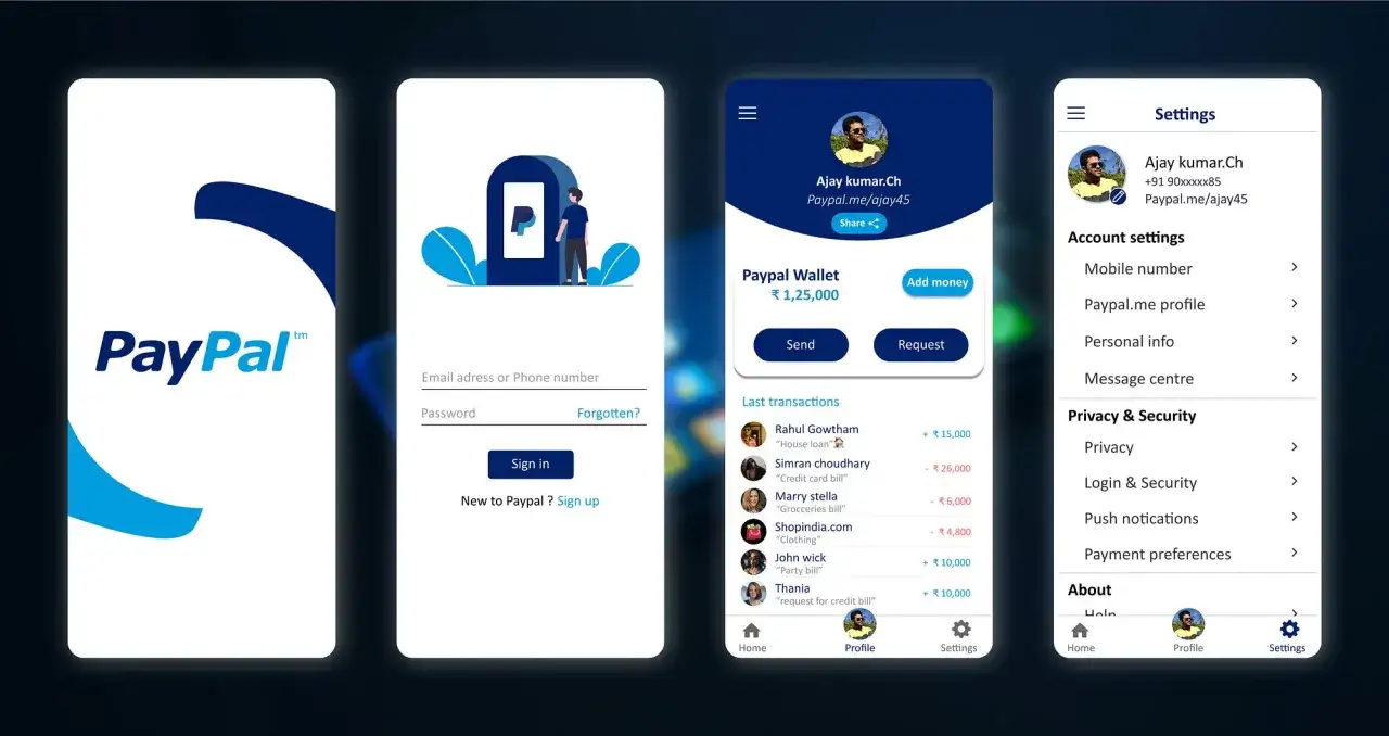 Aplikacja PayPal pokazuje, jak łatwo zarządzać finansami. Zobacz saldo, ostatnie transakcje i ustawienia konta. Co to PayPal? To bezpieczne płatności online.